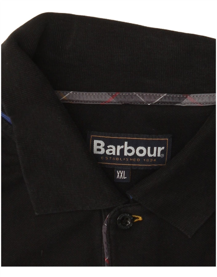 BARBOUR Herren Poloshirt 2XL Schwarz Baumwolle
