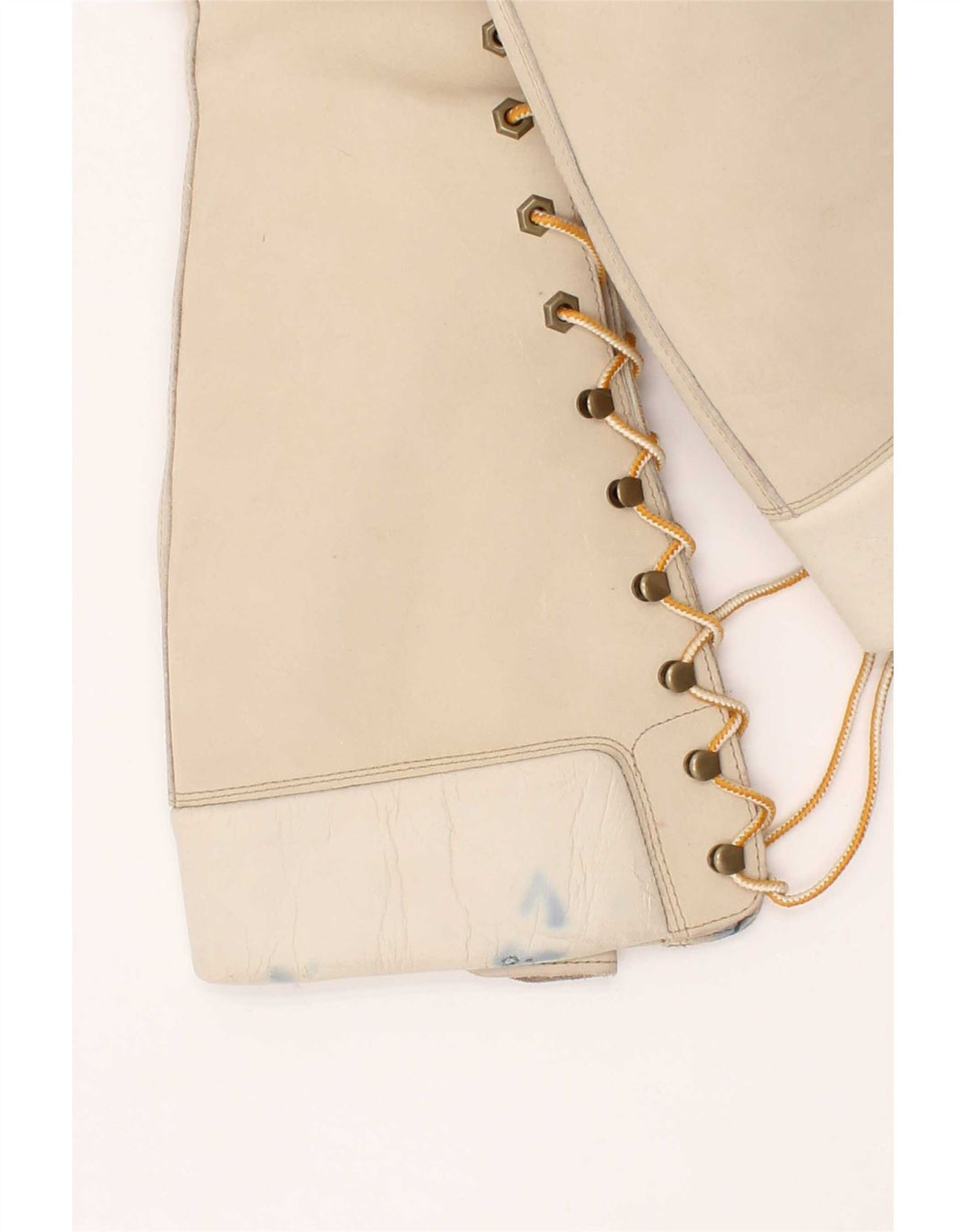 Timberland Damen Leder kniehohe Stiefel UK Größe 6 Beige Leder