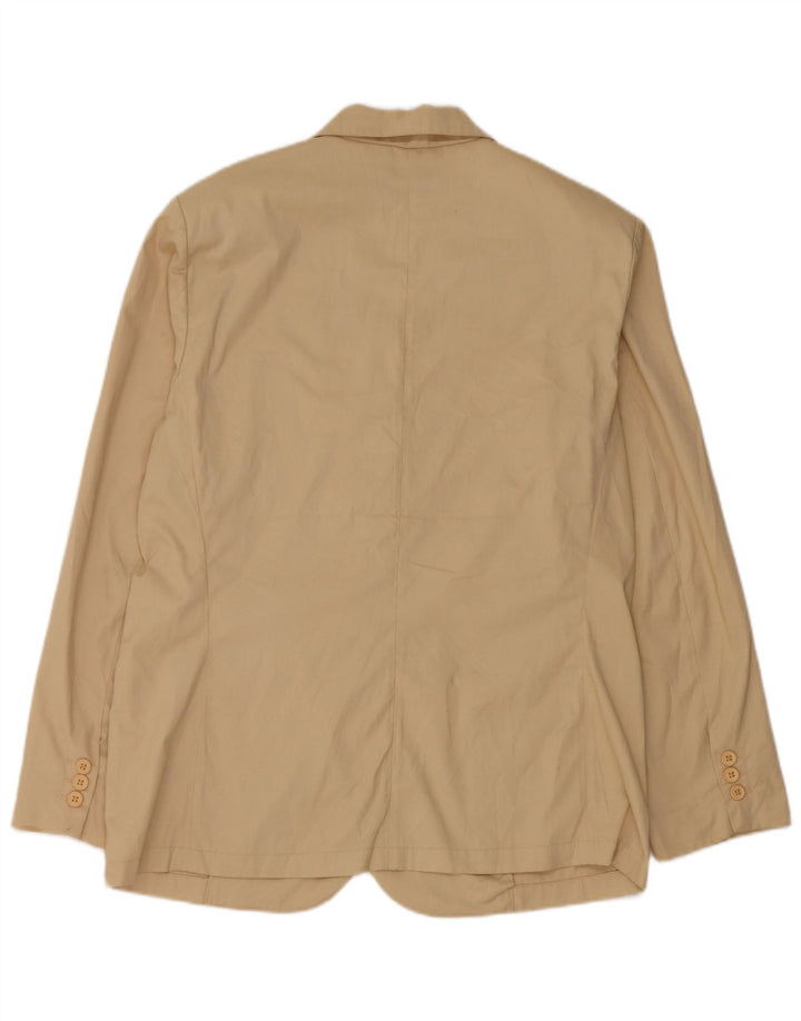 Balloon Damen 2-Knopf-Blazerjacke UK 18 XL Beige Baumwolle