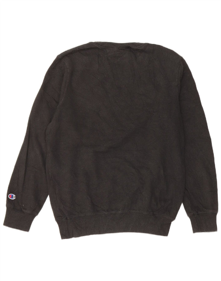 Champion Sweatshirt mit Grafik für Jungen, 11–12 Jahre, schwarze Baumwolle