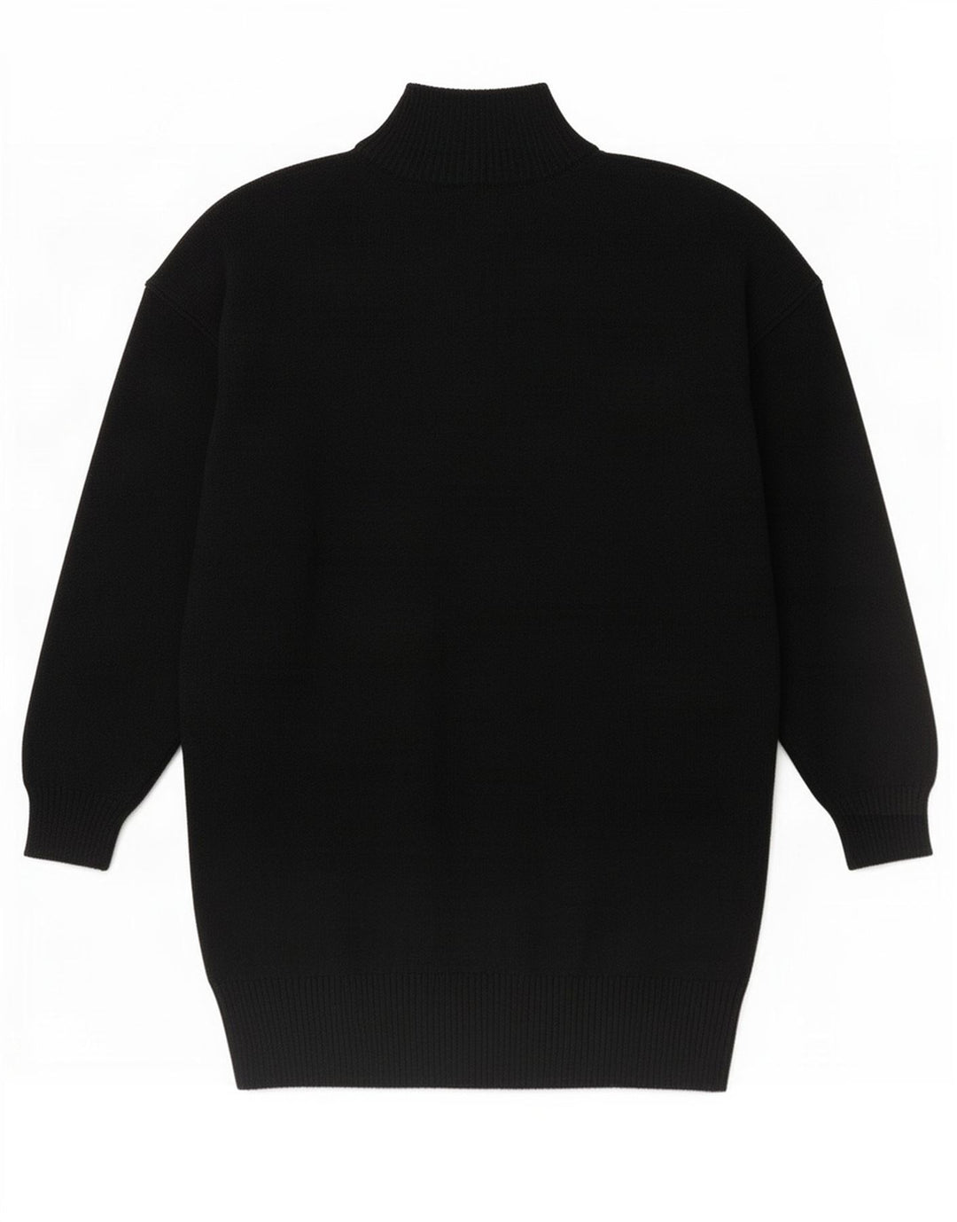 Jaeger Damen-Pullover mit Knopfkragen, EU 38, mittelschwarze Lammwolle