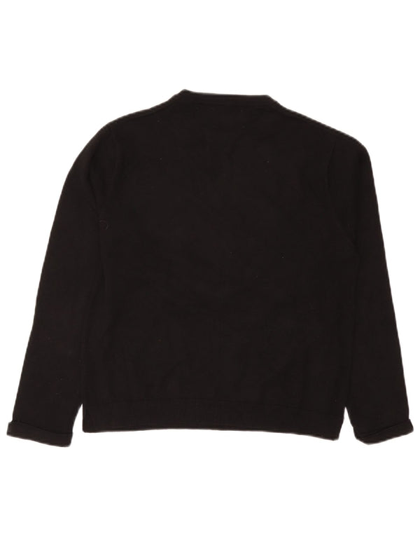 Zara Mädchen-Pullover mit Rundhalsausschnitt, 13–14 Jahre, schwarze Viskose