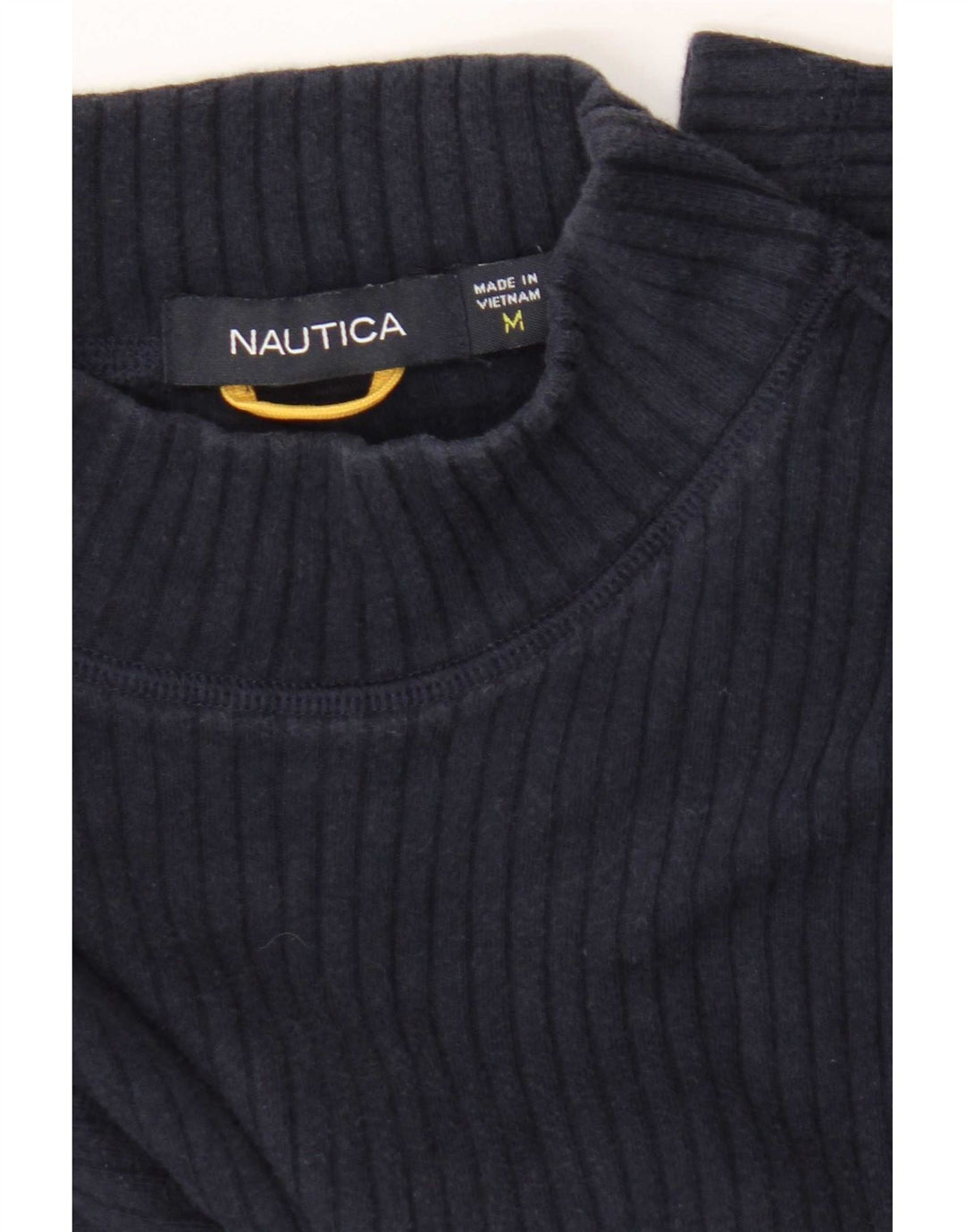 Nautica Herren-Oberteil, langärmelig, mittelgroß, marineblau, Colourblock-Baumwolle