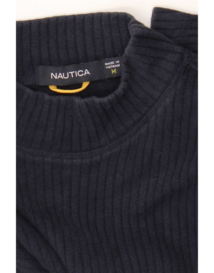 Nautica Herren-Oberteil, langärmelig, mittelgroß, marineblau, Colourblock-Baumwolle
