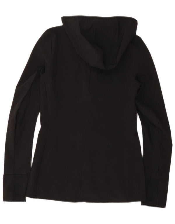 Adidas Damen-Trainingsanzug mit Kapuze, Top-Jacke, UK 0/2 2XS, schwarzes Polyester