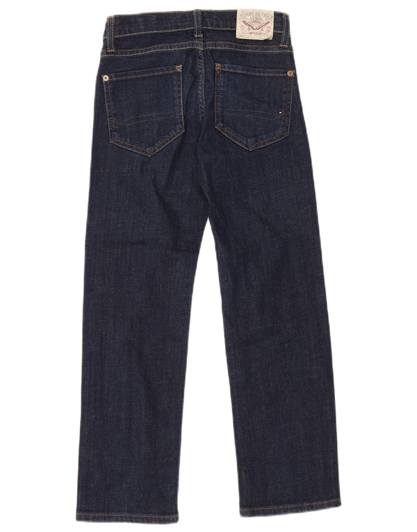 Tommy Hilfiger Boys Straight Jeans 7-8 Years W24 L23 Navy Blue Cotton