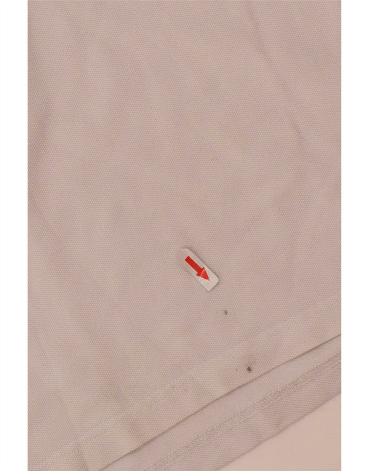 Massimo Dutti Herren Poloshirt 2XL Weiße Baumwolle