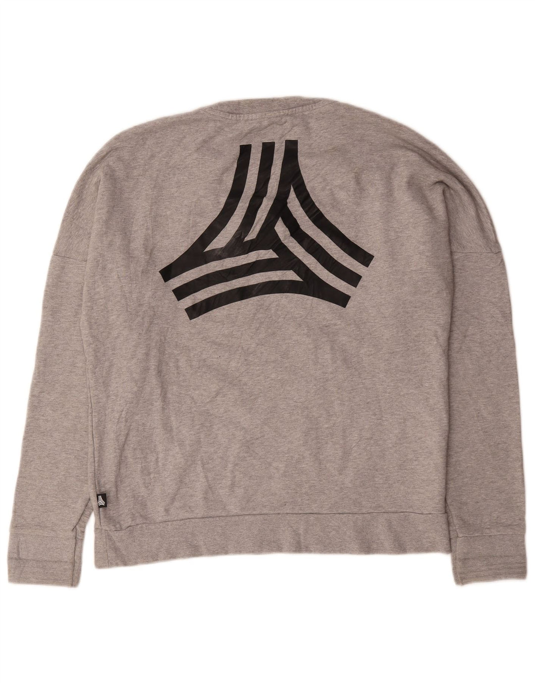 Adidas Herren Grafik-Sweatshirt-Pullover, groß, grau gefleckte Baumwolle