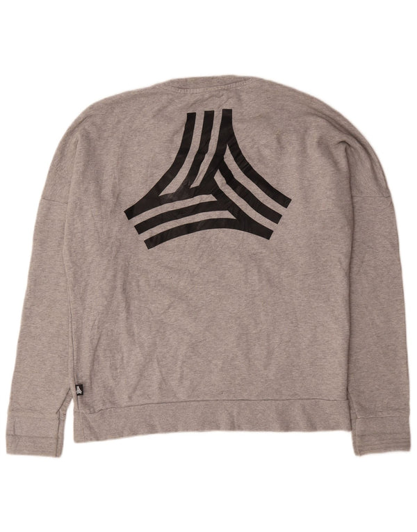Adidas Herren Grafik-Sweatshirt-Pullover, groß, grau gefleckte Baumwolle