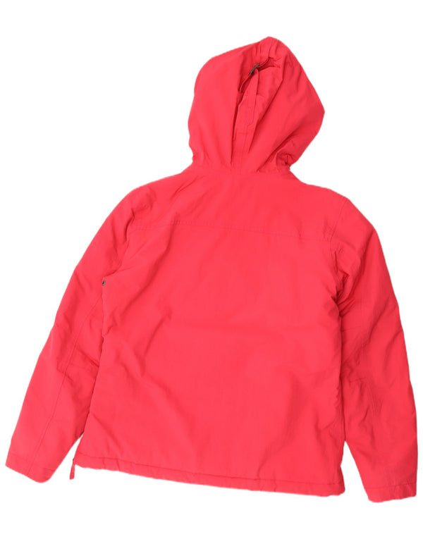 Napapijri Womens Graphic Hooded Anorak Jacket UK 44 2XL Rot Polyamid