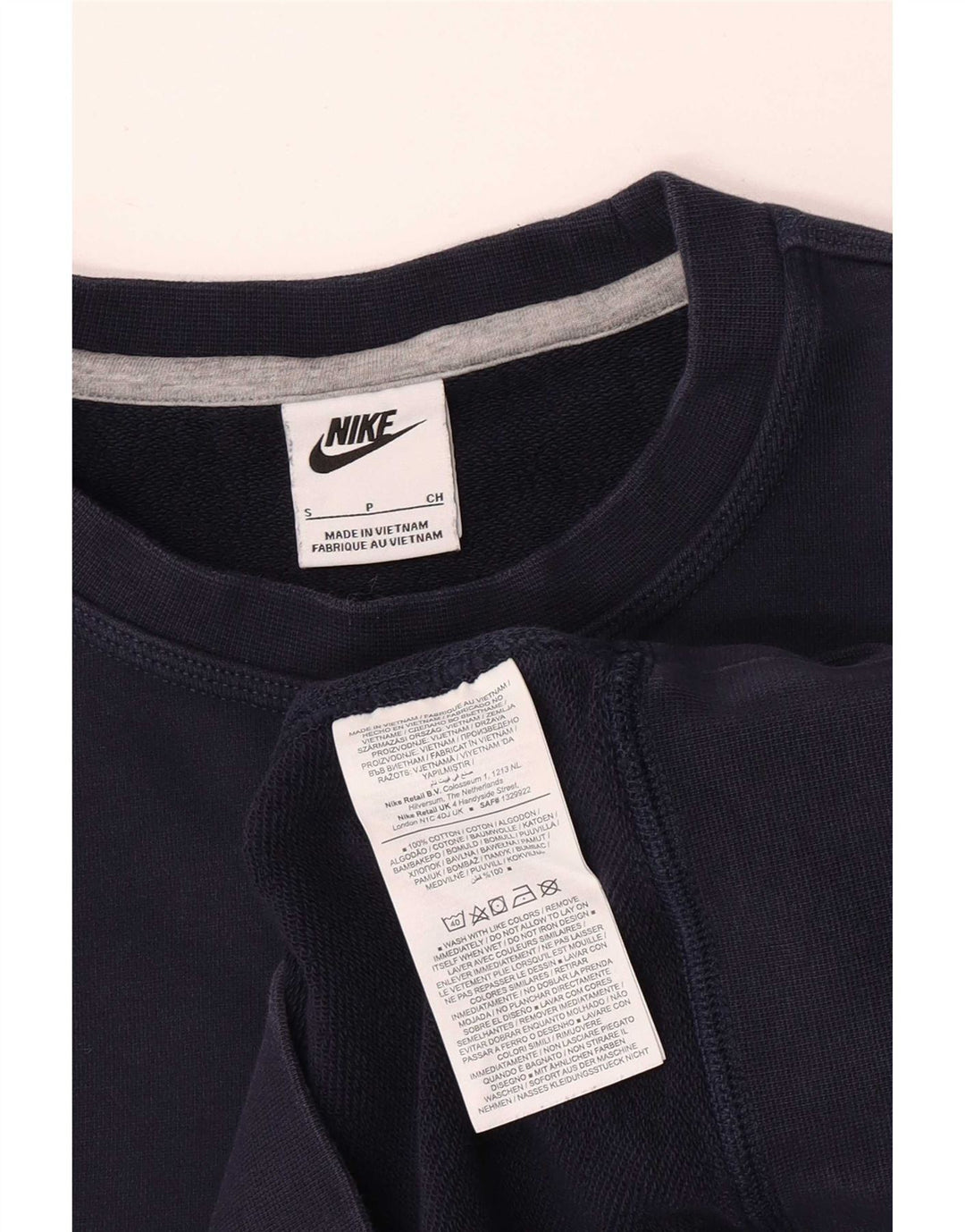 Nike Herren Sweatshirt Pullover Small Marineblau Baumwolle