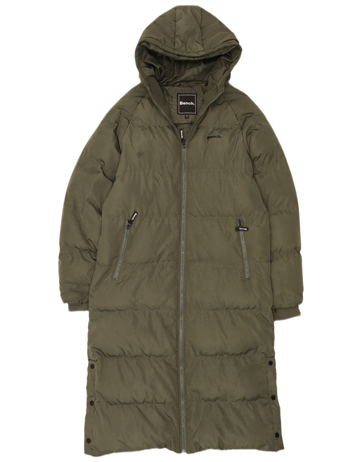 Bench Damen-Kapuzenmantel, übergroß, gepolstert, UK 16, Größe L, Khaki, Polyester