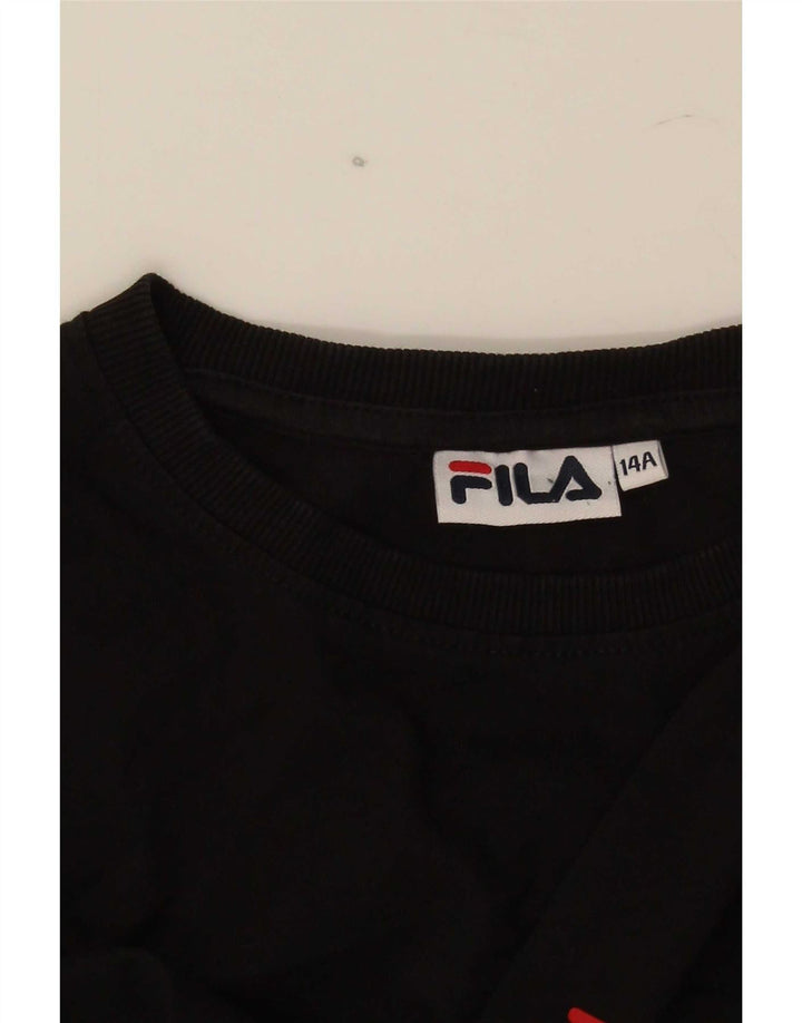 Fila T-Shirt für Jungen, 13–14 Jahre, schwarz gestreift