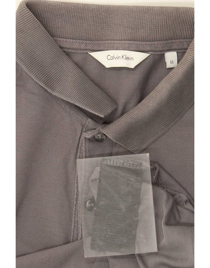 Calvin Klein Herren-Poloshirt aus mittelgrauer Baumwolle