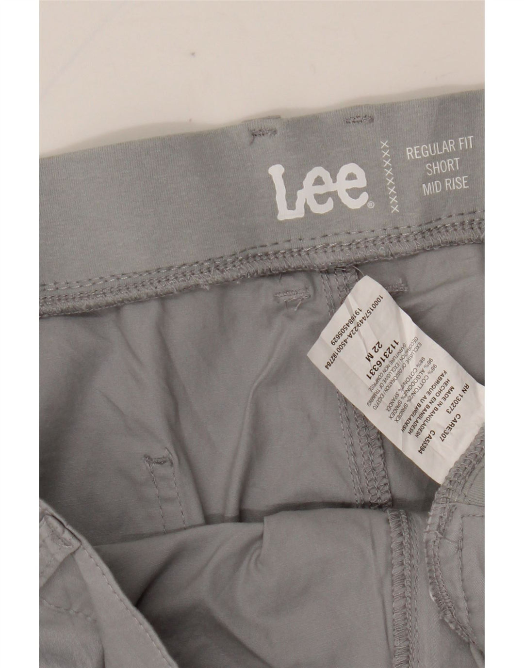 LEE Damen-Cargoshorts mit normaler Passform und mittelhohem Bund, US 22 3XL W42, graue Baumwolle