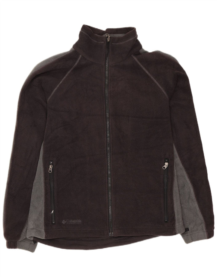 COLUMBIA Herren Interchange Fleecejacke UK 38 Mittelschwarz Farbblock