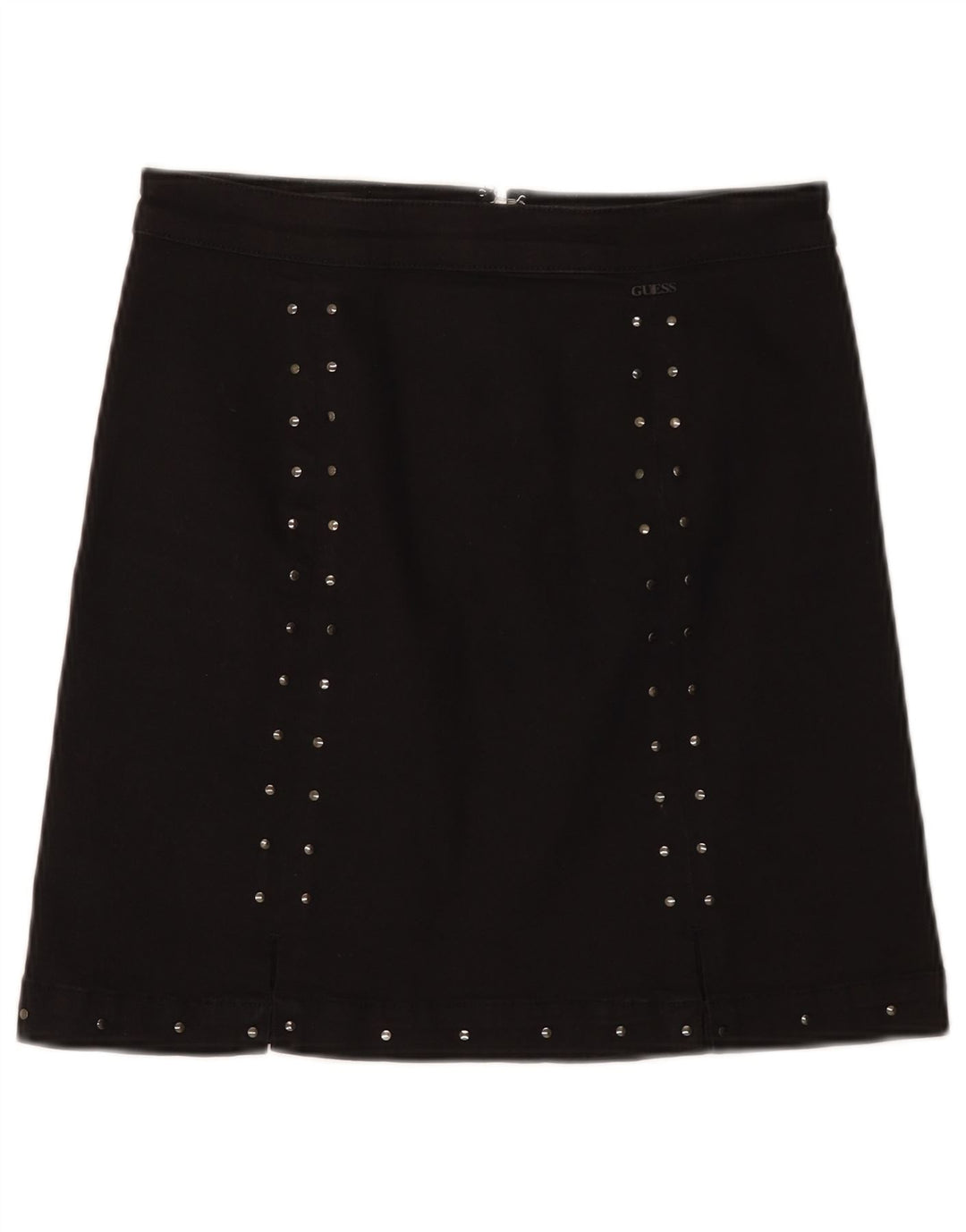 Guess Damen Minirock W29 Mittelschwarz gepunktete Baumwolle