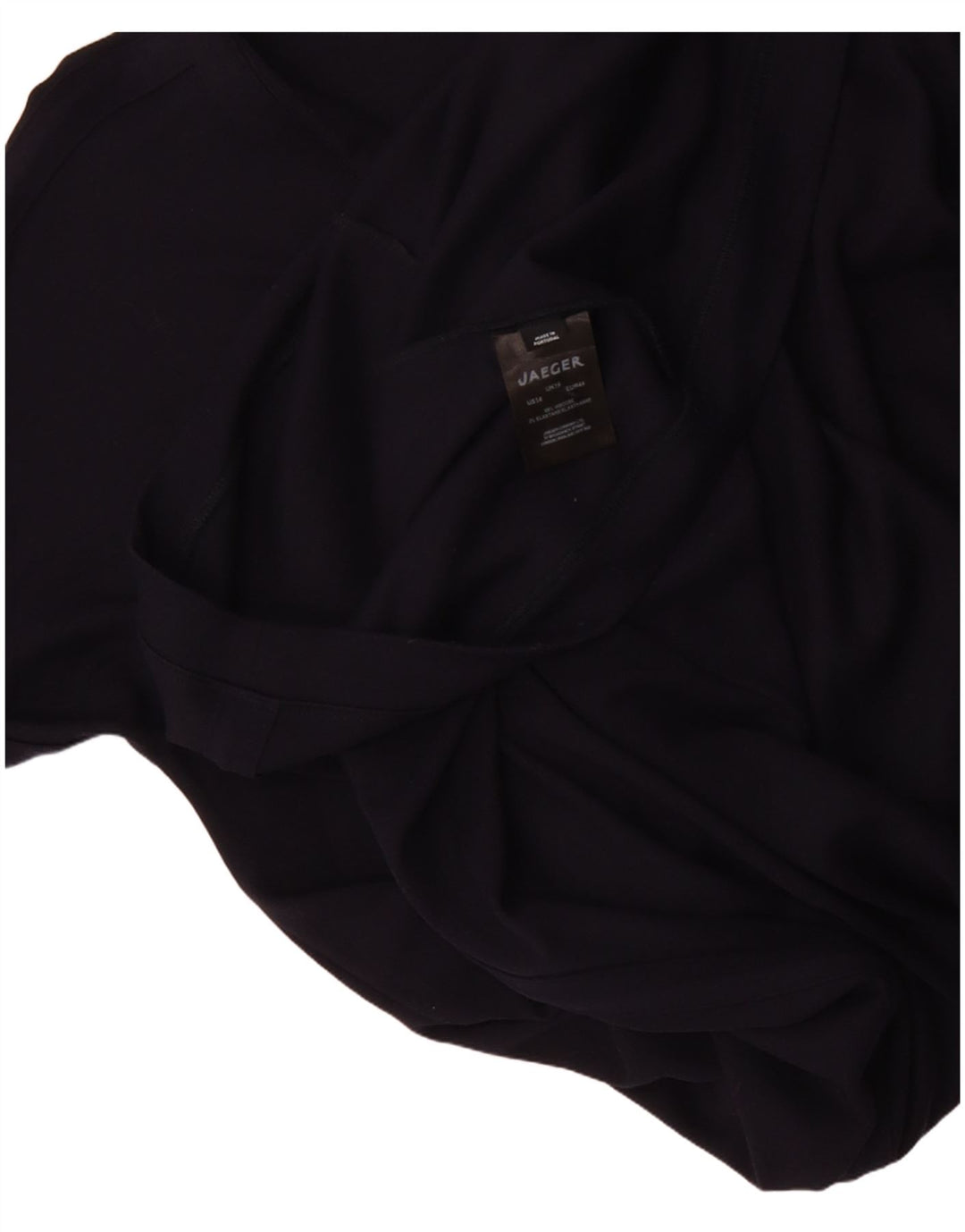 Jaeger Damen Langarm-Basic-Kleid UK 16 Large Marineblaue Viskose