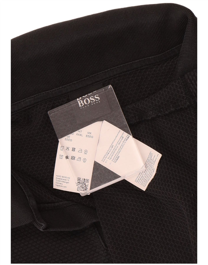 Hugo Boss Herren Poloshirt 3XL Schwarz Baumwolle