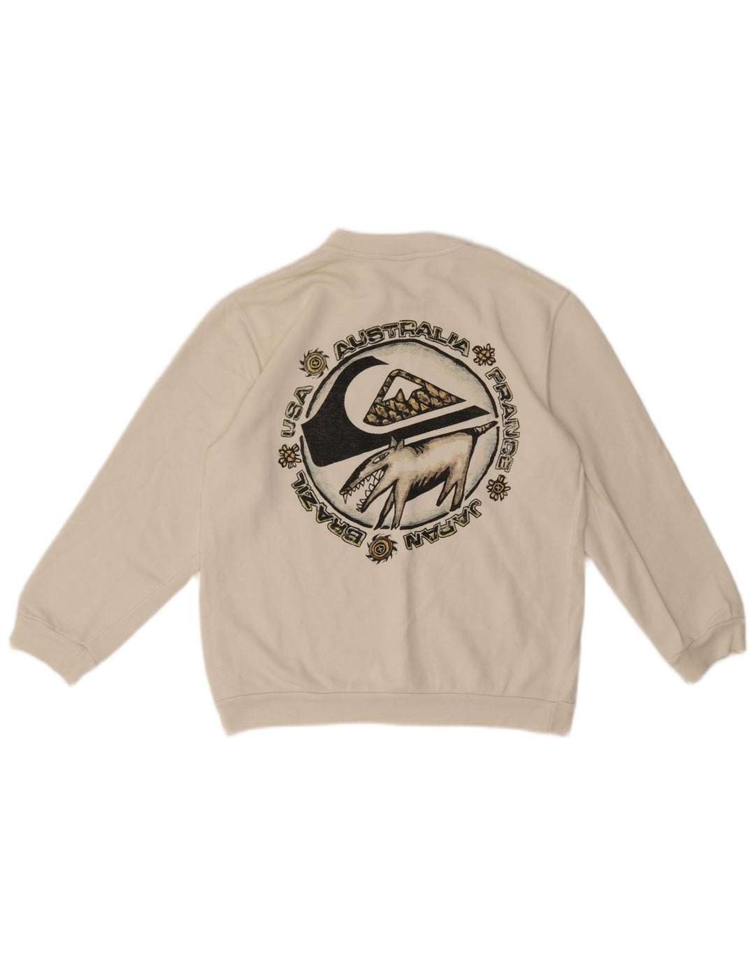 Quiksilver Jungen-Sweatshirt mit Grafik, 11–12 Jahre, Weiß