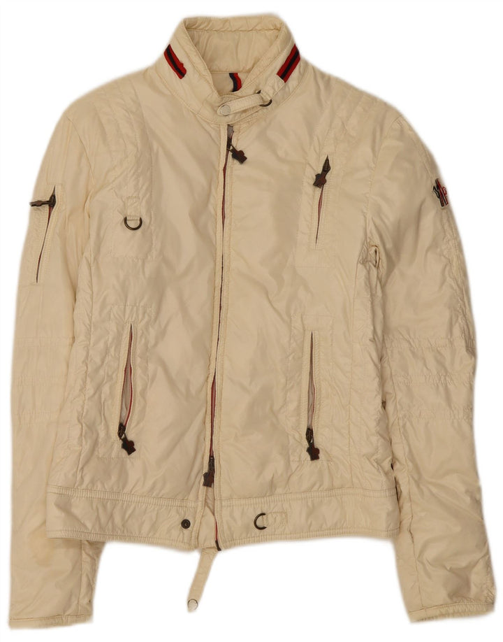 Moncler Damen Bomberjacke Größe 1 Small Off White Polyamid