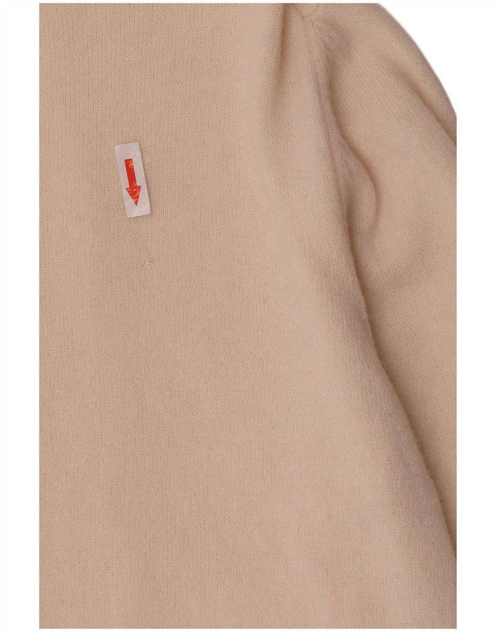 Massimo Dutti Damen Strickjacke UK 14 Mittelbeige Wolle