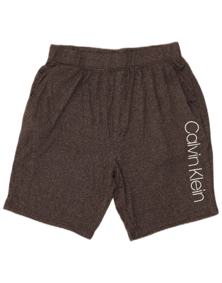 CALVIN KLEIN Herren Graphic Sport Shorts Mittelgraues Polyester