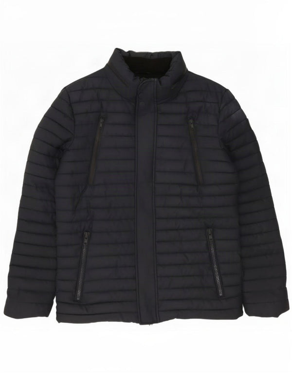 Superdry Herren Wattierte Jacke UK 40 Large Marineblau Polyester
