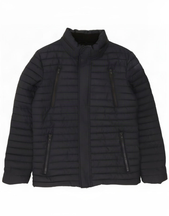Superdry Herren Wattierte Jacke UK 40 Large Marineblau Polyester