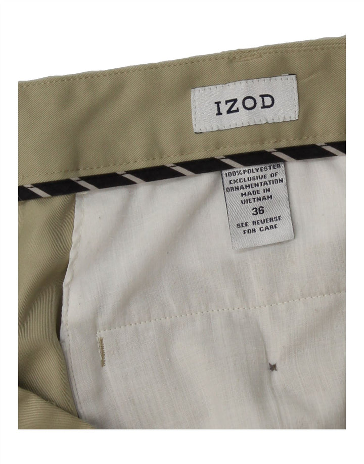 IZOD Mens Pegged Chino Shorts W36 Large  Khaki Polyester Vintage Izod and Second-Hand Izod from Messina Hembry 