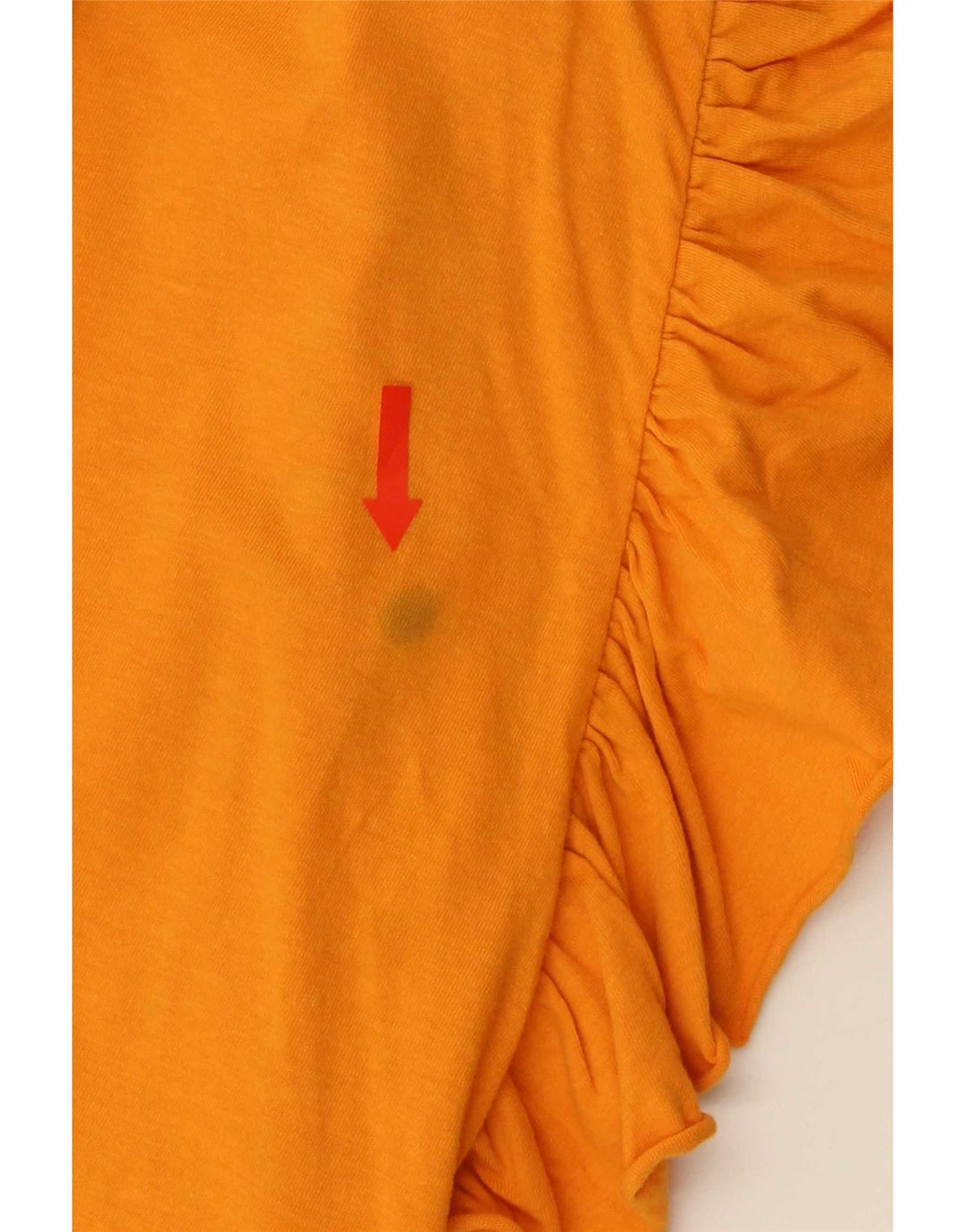 Zara Damen Bluse Top UK 12 Mittelorange