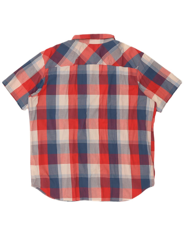 Columbia Mens Short Sleeve Regular Fit Shirt XL Multicoloured Check Cotton