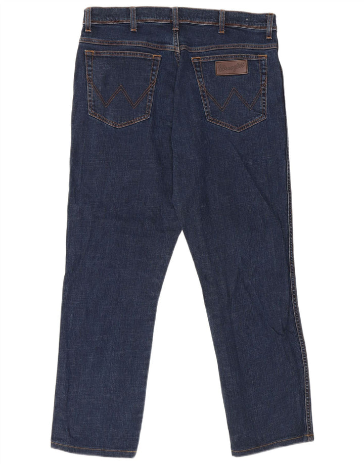 Wrangler Damen Texas Slim Jeans W36 L28 Marineblaue Baumwolle