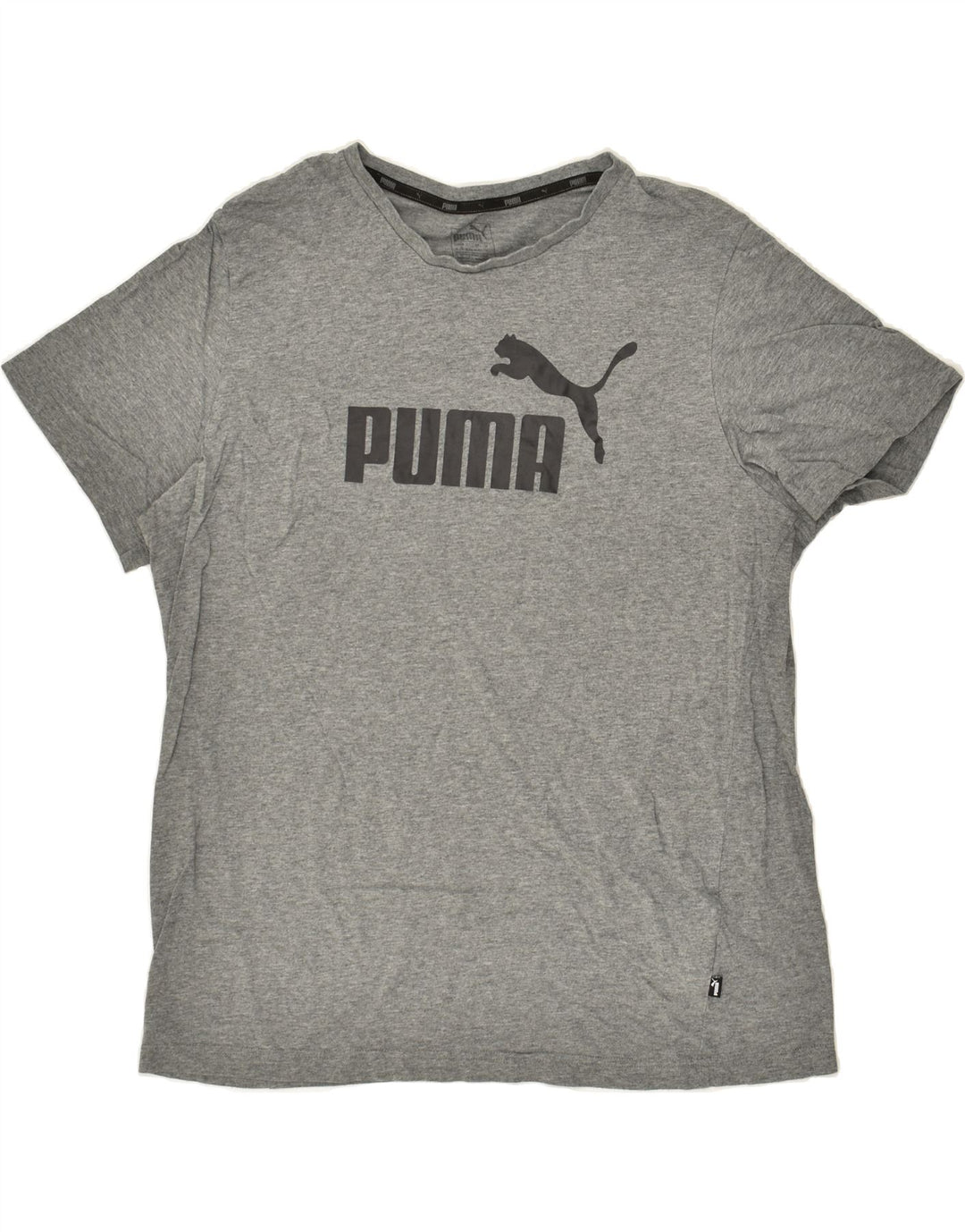 PUMA Mens Graphic T-Shirt Top XL Grey Cotton | Vintage Puma | Thrift | Second-Hand Puma | Used Clothing | Messina Hembry 