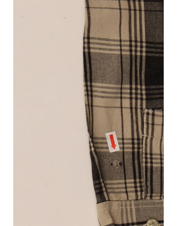 Vintage Herren Kariertes Hemd XL Beige Kariert