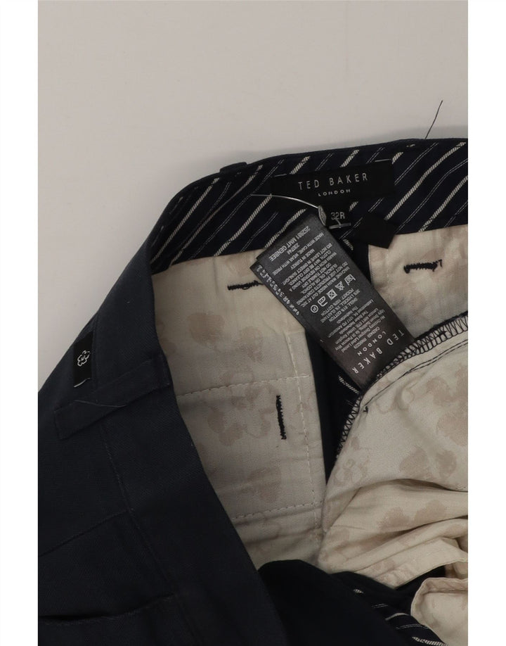 Ted Baker Slim Chino-Hose für Herren, W32, L31, Marineblau, Polyester