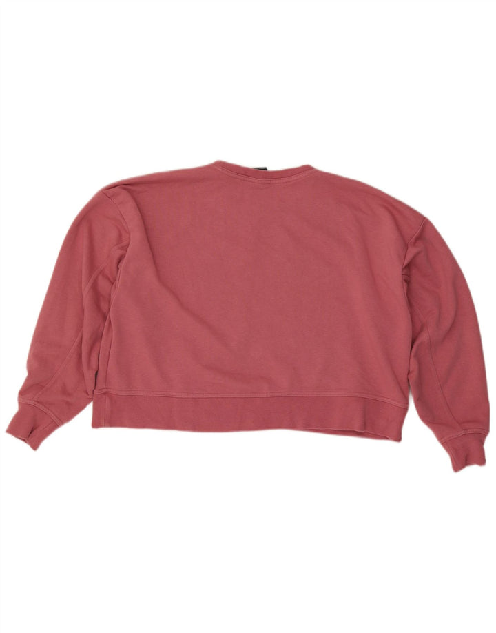 Nike Damen-Sweatshirt mit übergroßem Crop-Grafikmuster, Gr. 14, Mittelrosa