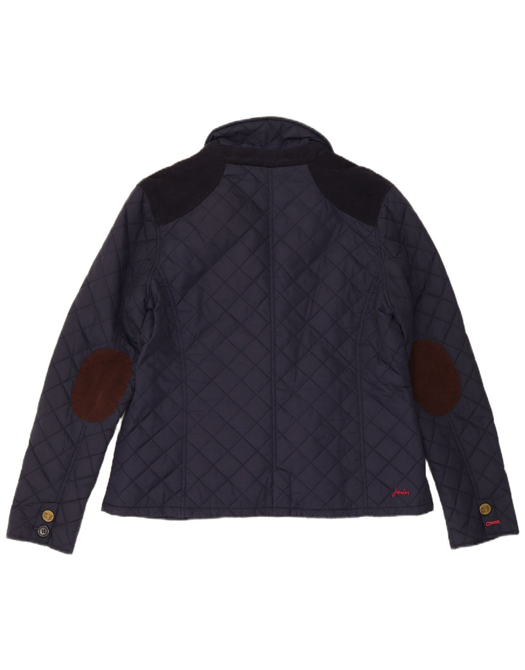 JOULES Womens Quilted Jacket UK 16 Large Navy Blue Polyamide