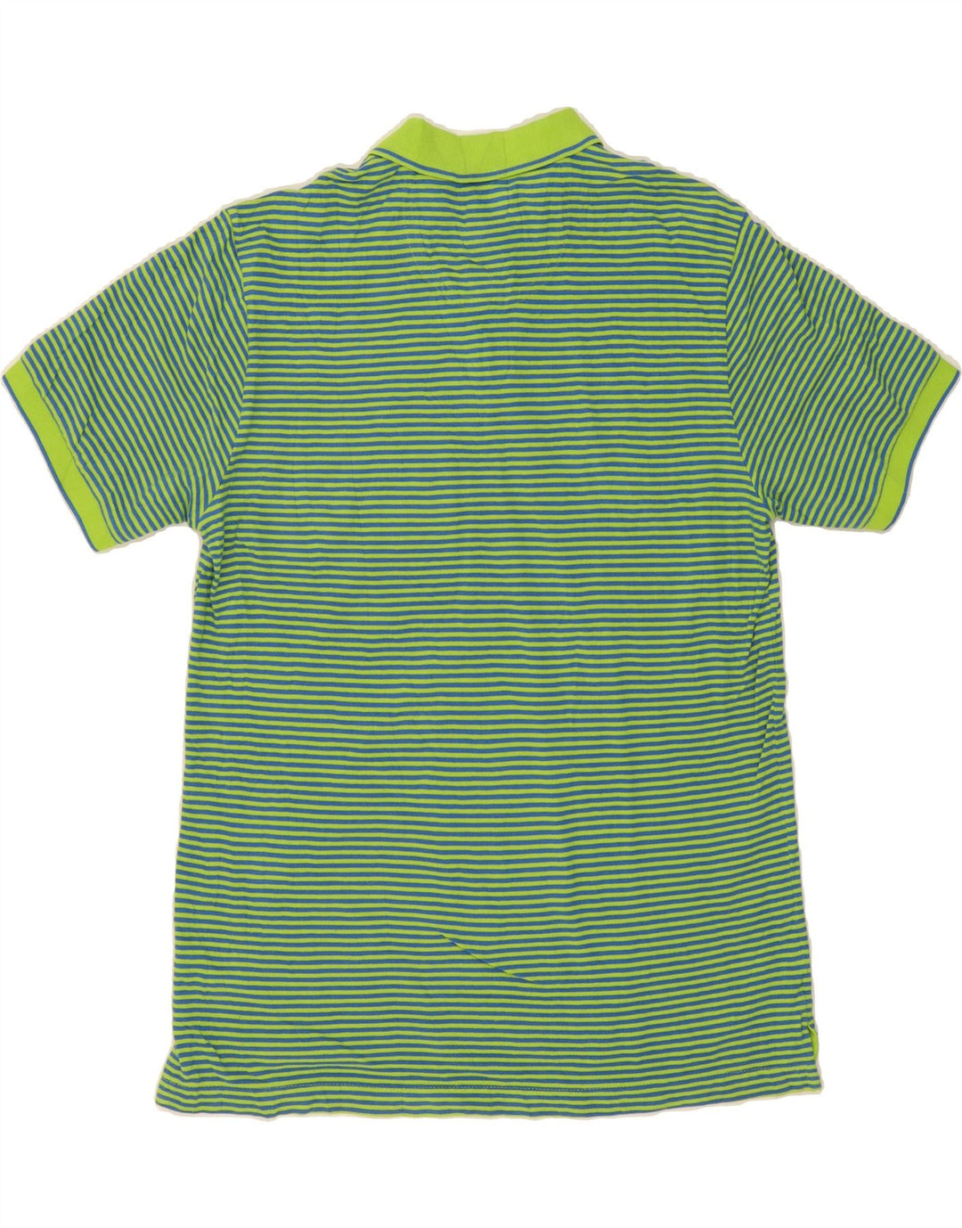 IZOD Mens Polo Shirt Large Green Striped Cotton Vintage Izod and Second-Hand Izod from Messina Hembry 