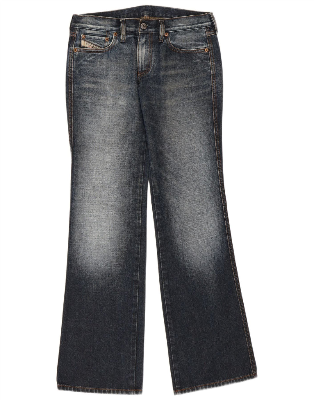 Diesel Bootcut-Jeans für Damen, W28, L31, marineblaue Baumwolle