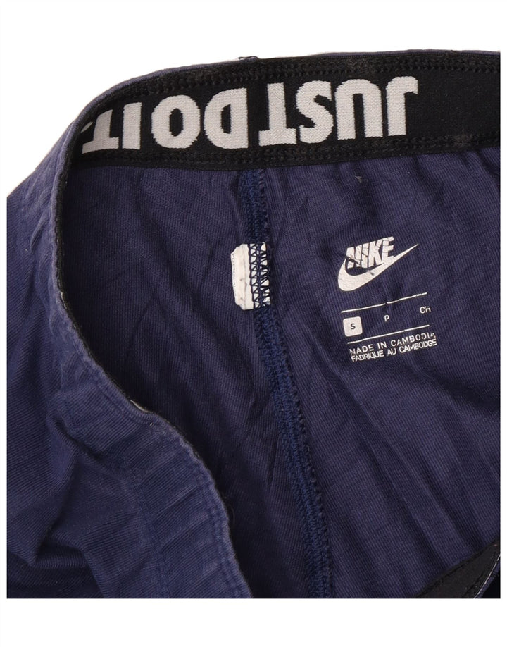 NIKE Womens Graphic Leggings UK 8 Small  Navy Blue Vintage Nike and Second-Hand Nike from Messina Hembry 