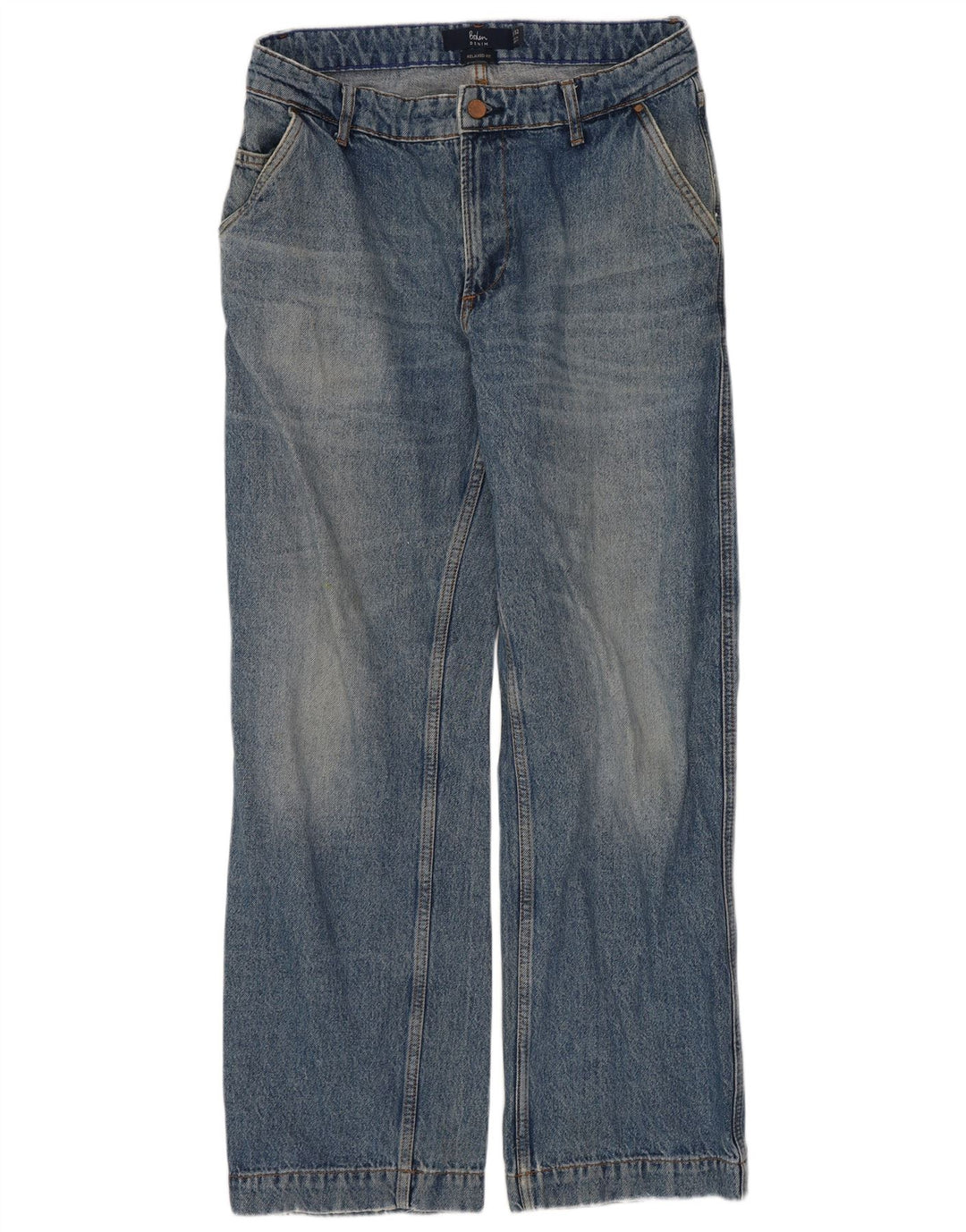 Boden Damen Loose Jeans W32 L29 Blaue Baumwolle
