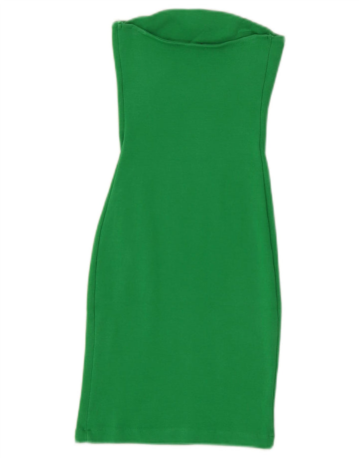 Trägerloses Damenkleid von Zara, Größe S, Größe S, Grün, Baumwolle