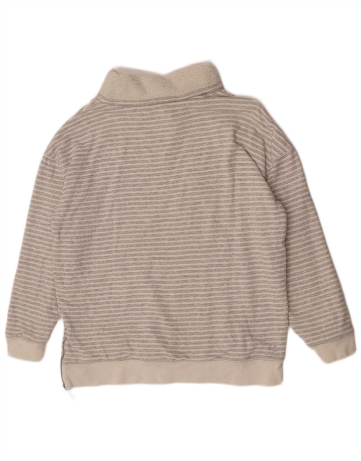 Joules Damen-Pullover mit Rollkragen, UK 12, mittelgrau, Nadelstreifen