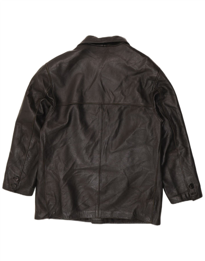 Vintage Herren Lederjacke IT 50 Großes schwarzes Leder