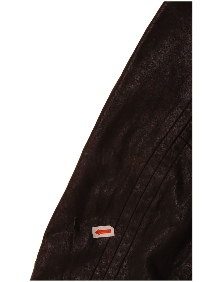 Marks & Spencer Jungen-Autograph-Lederjacke, 13–14 Jahre, schwarzes Leder