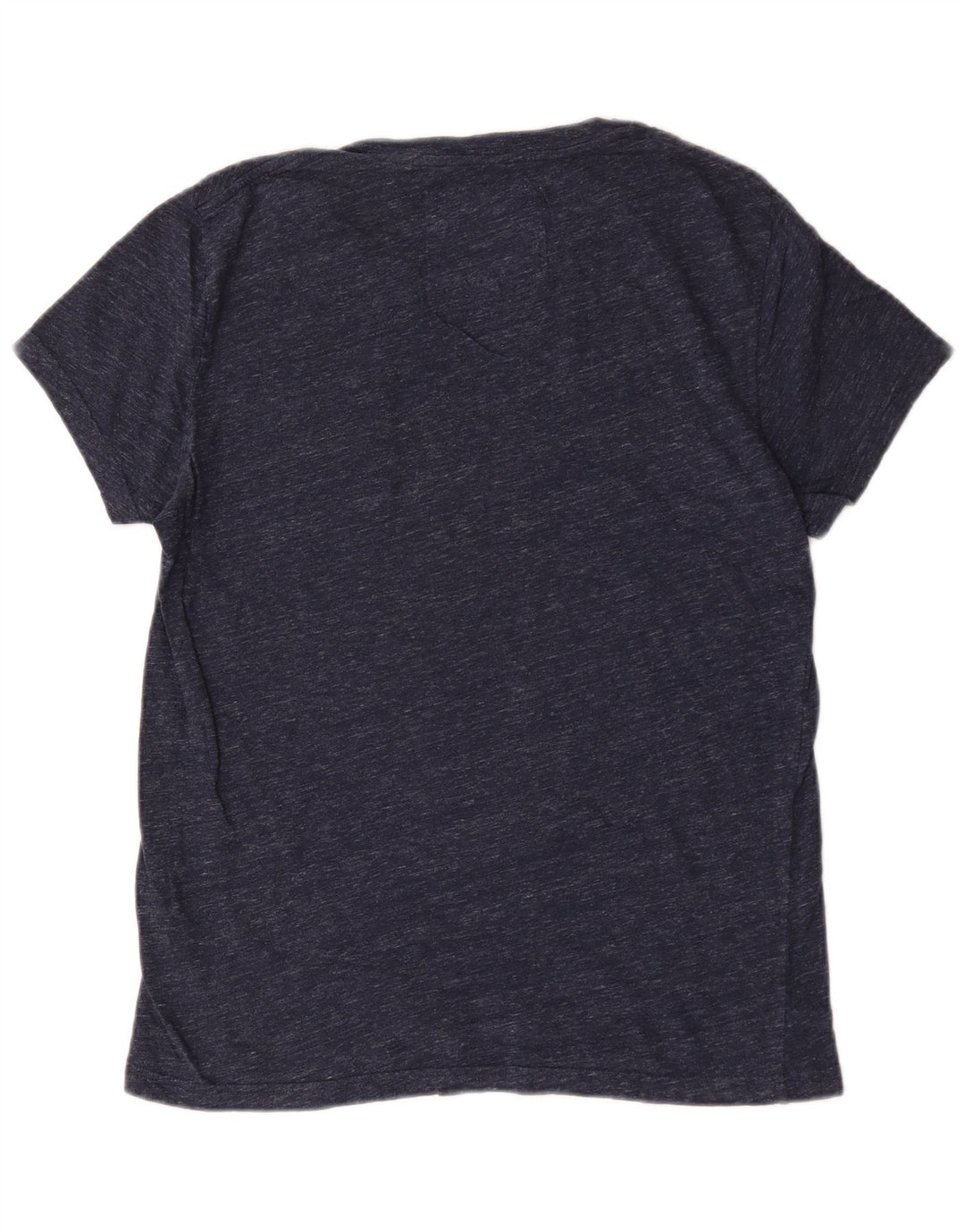 Jack Wills Herren-T-Shirt-Oberteil aus mittelblauer, melierter Baumwolle