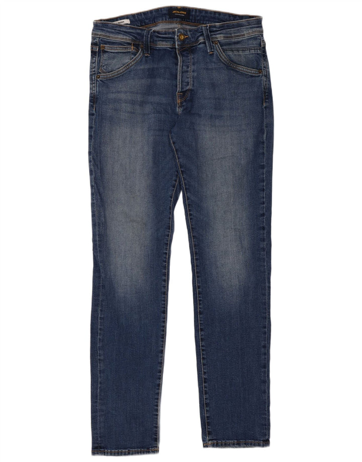 Jack & Jones Herren GLENN Slim Jeans W32 L32 Blaue Baumwolle