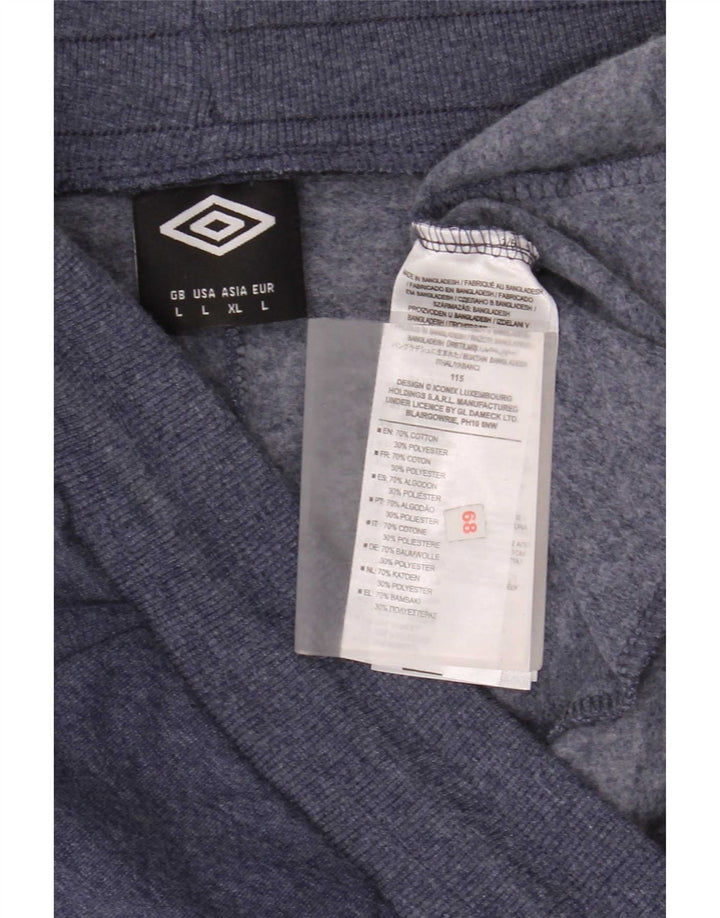 Umbro Herren-Trainingshose, Jogginghose, Größe L, Blau, Baumwolle