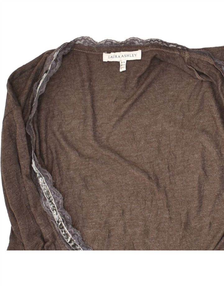 LAURA ASHLEY Womens Cardigan Sweater UK 16 Large Brown Viscose | Vintage Laura Ashley | Thrift | Second-Hand Laura Ashley | Used Clothing | Messina Hembry 